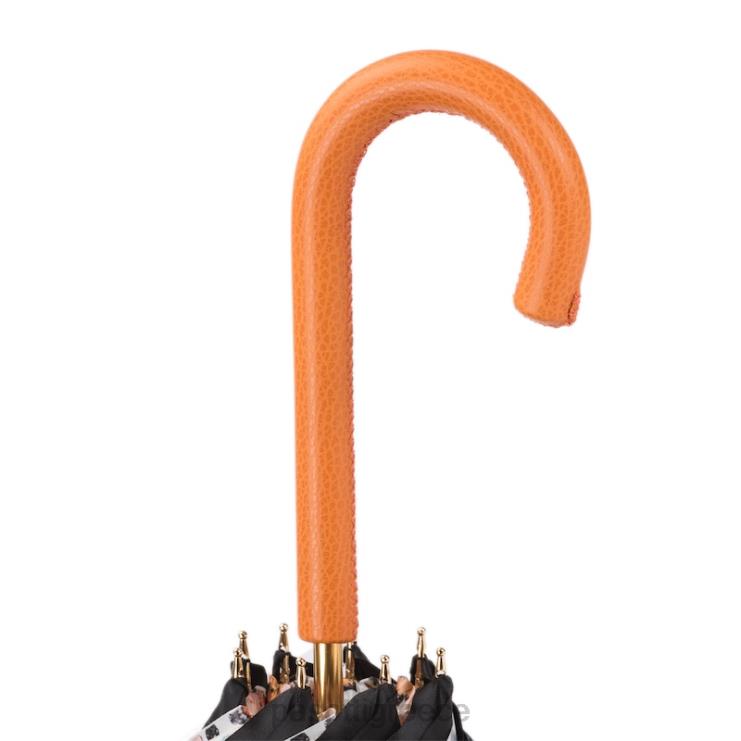 ομπρέλα | PASOTTI 189 5x790-10 p - ομπρέλα πεταλούδας με πορτοκαλί δερμάτινο χερούλι 2N6B8470 γυναίκες